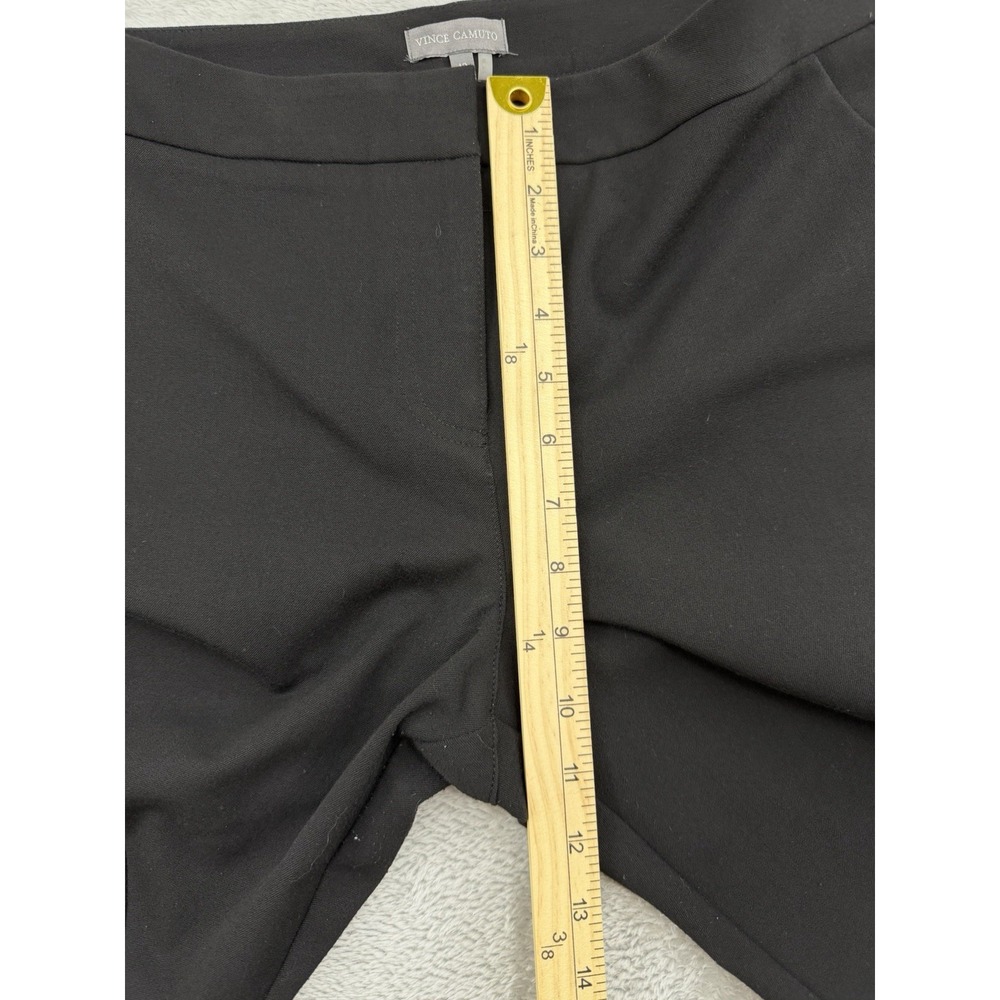 Vince Camuto Black Women's Dress Pants Mid-Rise Size 12 30x28 Diagonal Pattern - Picture 8 of 9